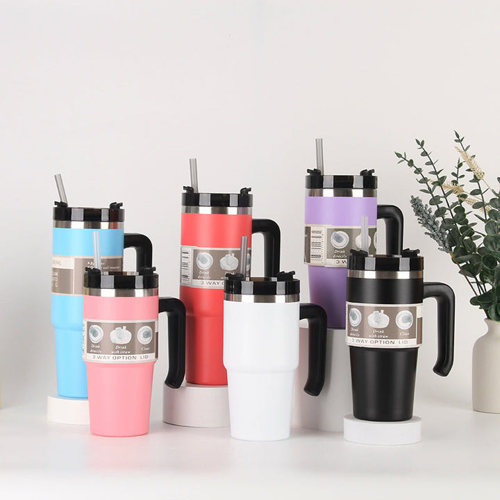 Unisex thermos mug with 3-in-1 drinking options Kalsten
