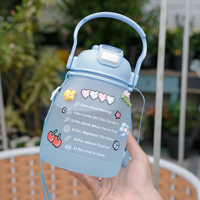 Women’s large water bottle with motivating time display Kalsten