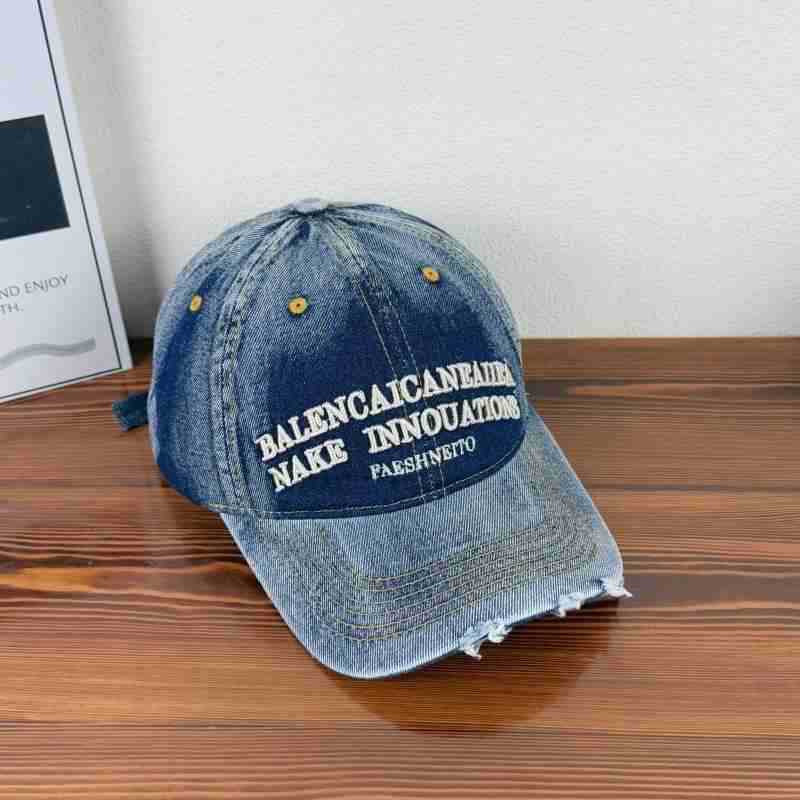 Unisex Vintage-Inspired Distressed Denim Baseball Cap Kalsten