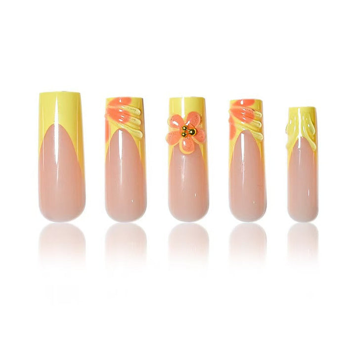 Creative Floral Press-On Nail Art Kalsten