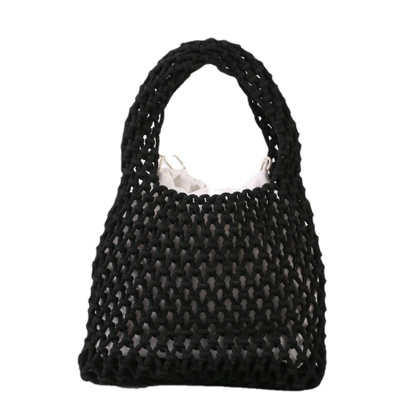 Hand-knotted tote bag made of natural cotton Kalsten