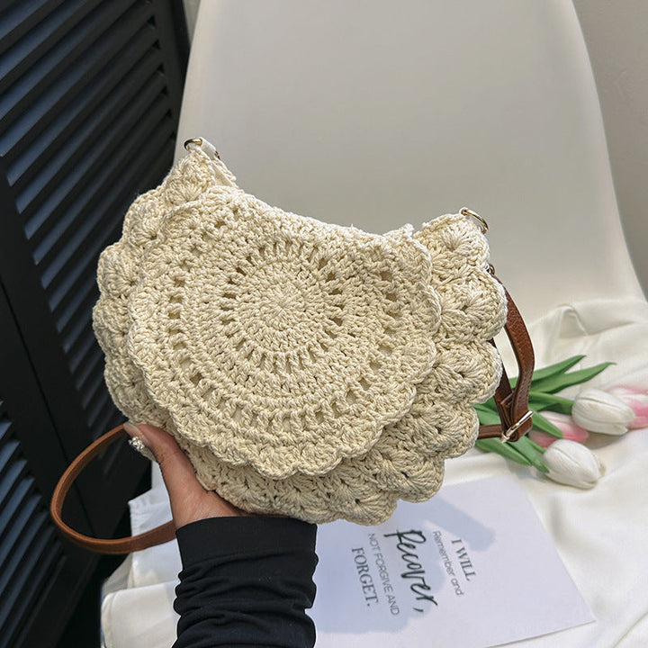 Handmade shoulder bag with floral patterns Kalsten