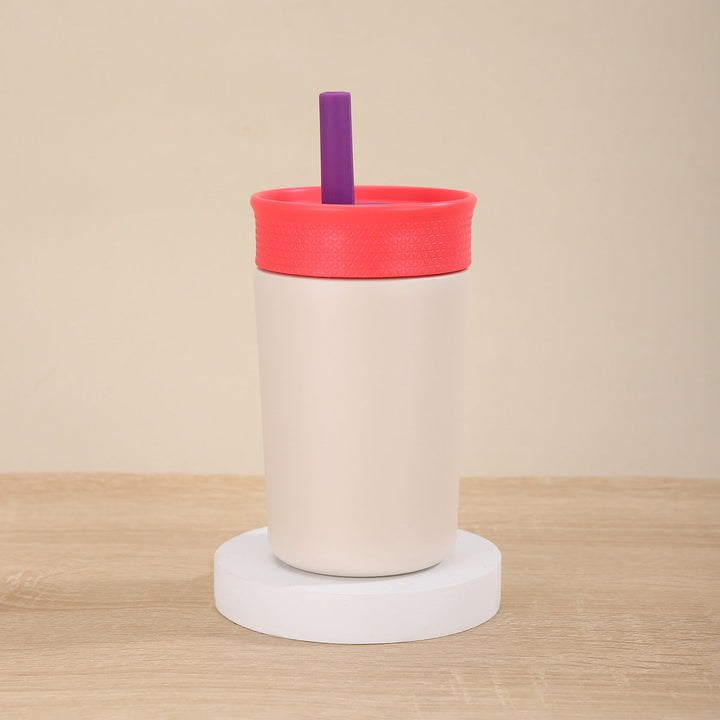 Ladies Insulated Drinking Bottle with Silicone Lid and Straw Kalsten