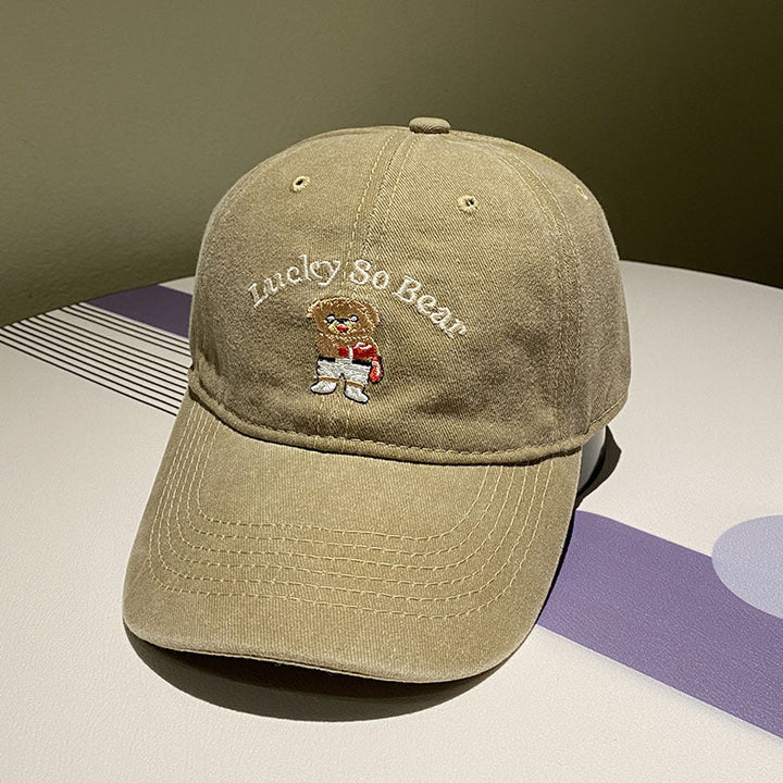 Unisex Casual Embroidered Bear Cap Kalsten