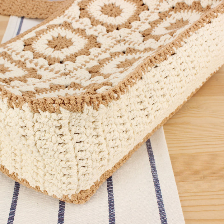 Fashionable crochet handbag with unique flower design Kalsten