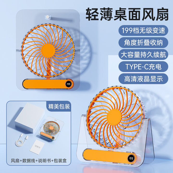 Unisex Portable Table Fan with Variable Speed Control and USB-C Connection Kalsten