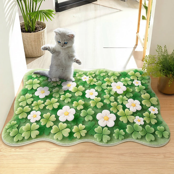 Floral-Themed Memory Foam Bath Mat Kalsten