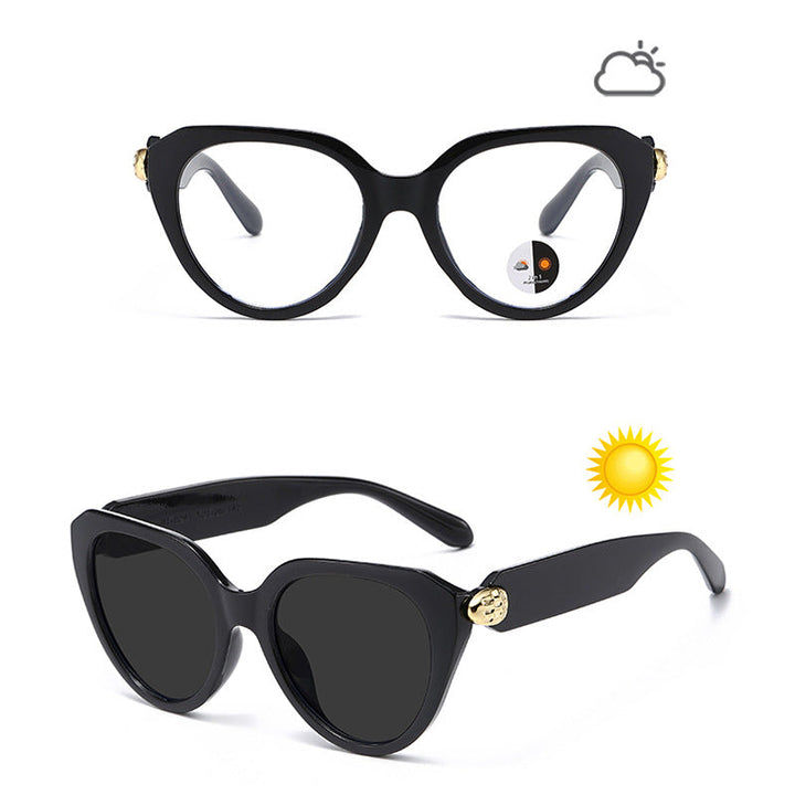 Ladies Cat-Eye Sunglasses with Golden Accents and Protective UV Filter Kalsten