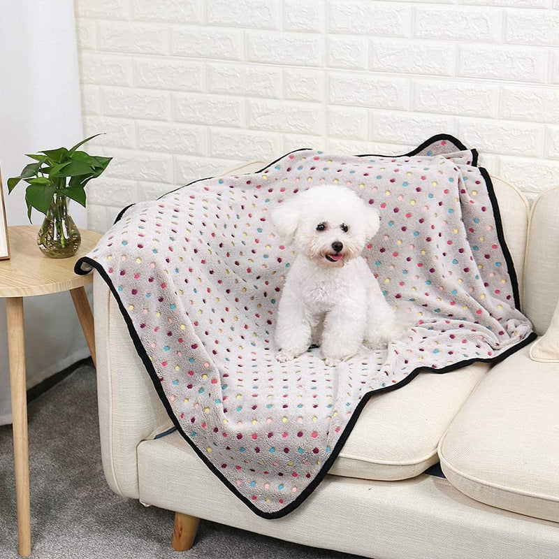 Women's Cozy Plush Blanket with Polka Dot Pattern Kalsten