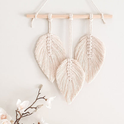 Decorative Leaf Macrame Wall Hanging Acalora