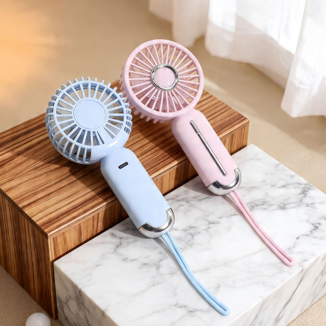 Women portable handheld fan with USB charging function and ergonomic design Kalsten