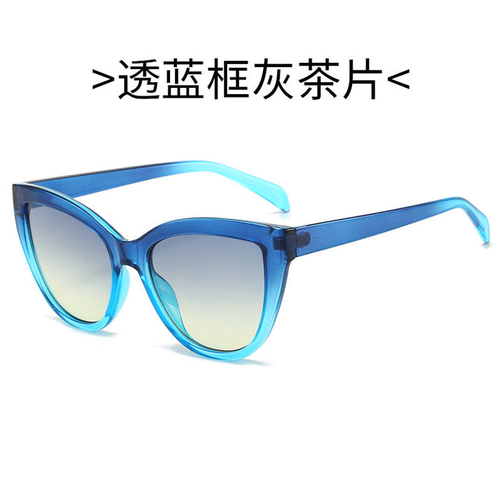 Women's Cat-Eye Sunglasses with Transparent Frame and UV Protection Kalsten