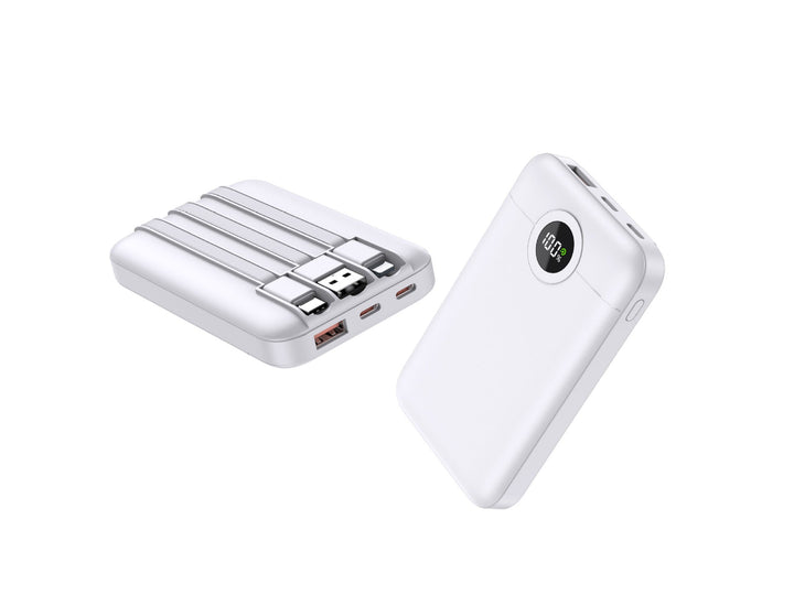 Portable power bank with intelligent cable management and LED charging status display Kalsten