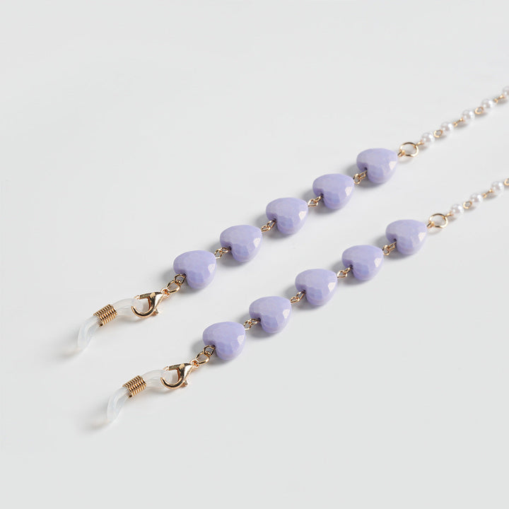 Heart-Shaped Beaded Eyewear Chain kalsten