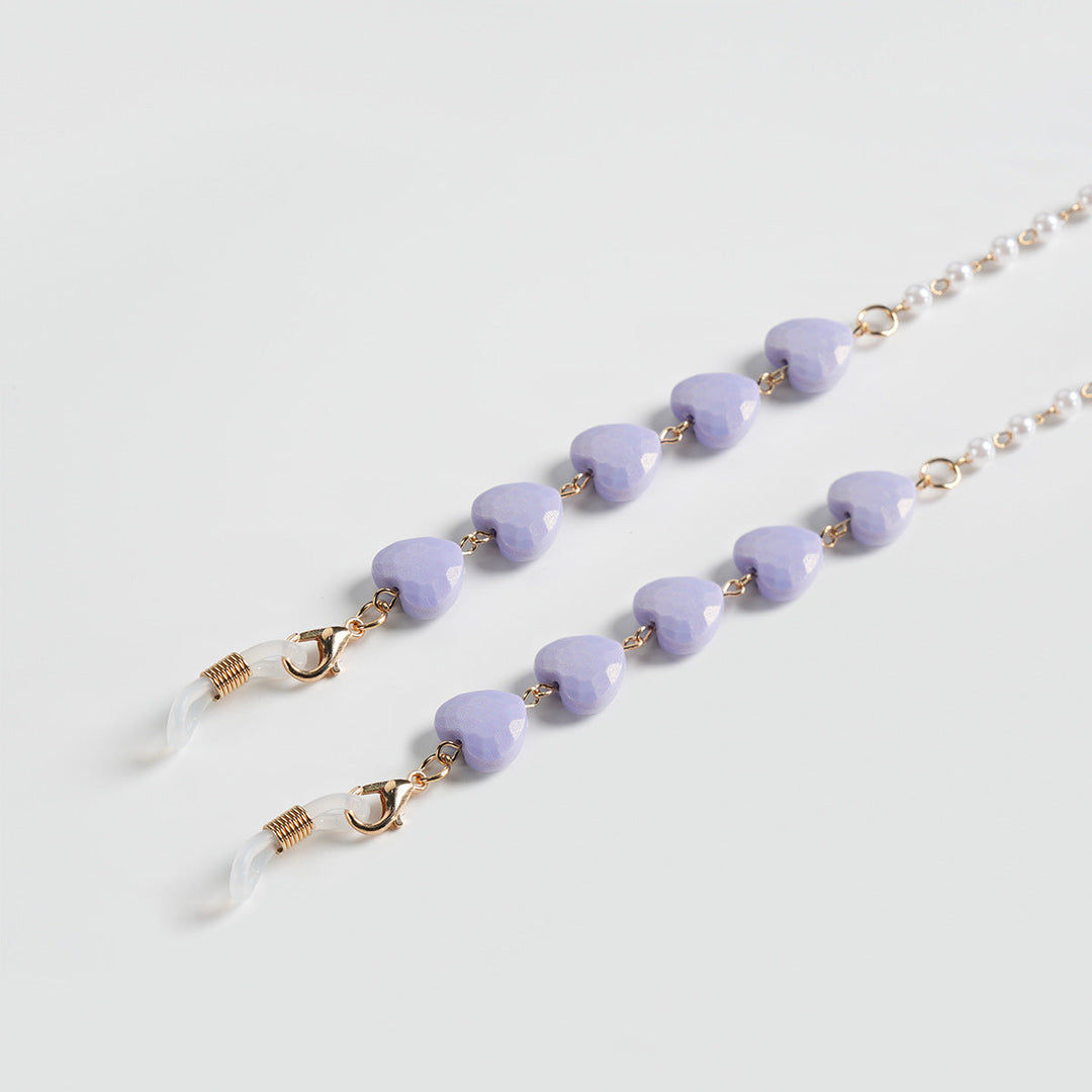 Heart-Shaped Beaded Eyewear Chain Kalsten
