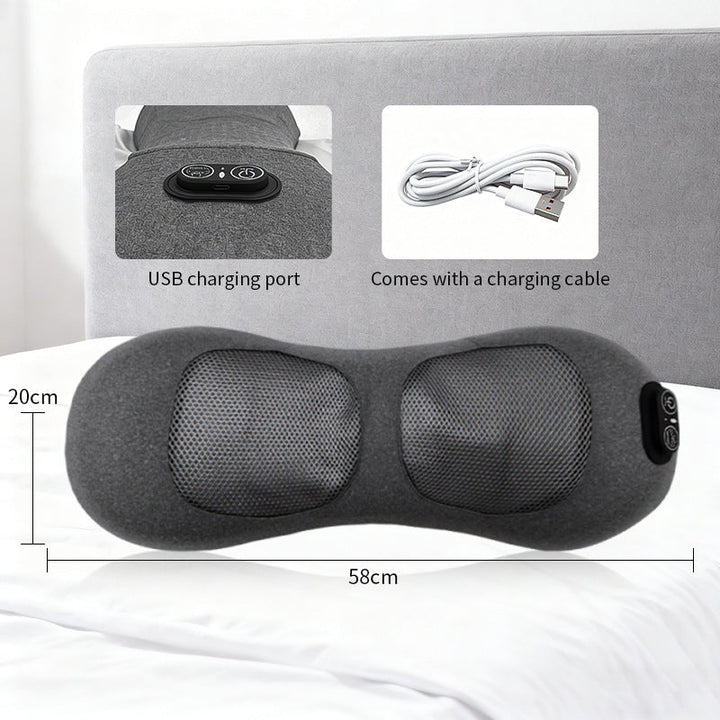 Ergonomic Massage Pillow With Integrated Usb Charging Function Kalsten