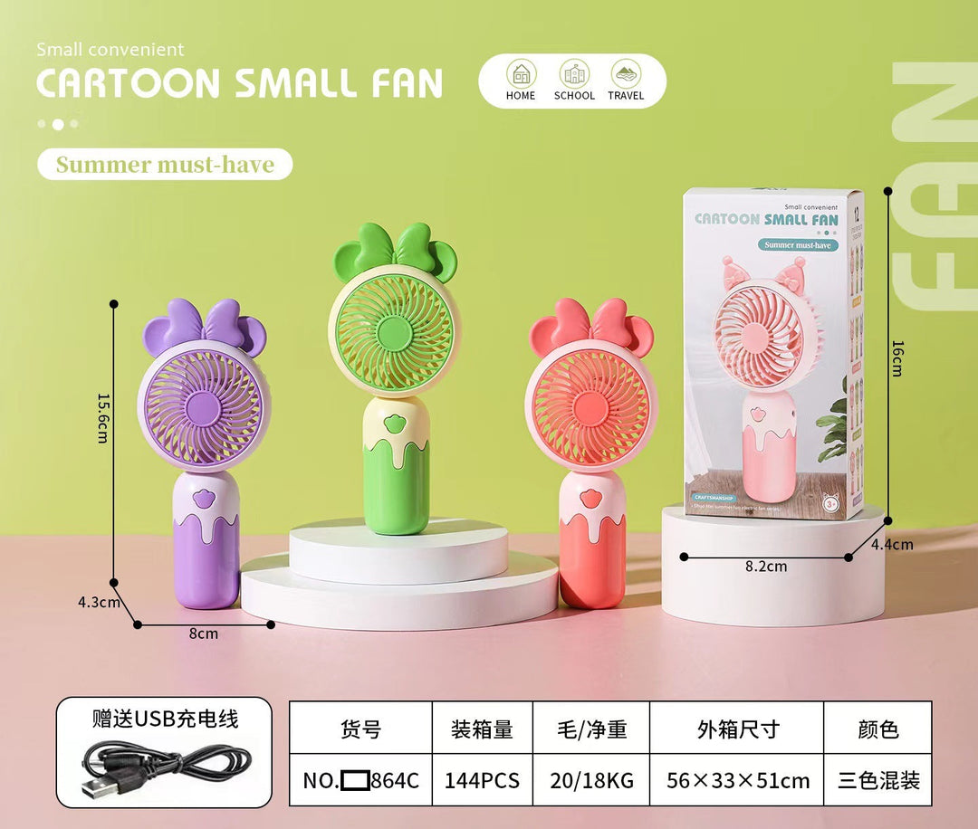 Unisex Cartoon Hand Fan with Cute Animal Design Kalsten