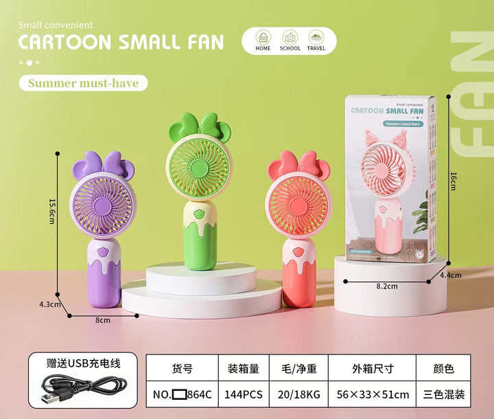 Unisex Cartoon Hand Fan with Cute Animal Design Kalsten