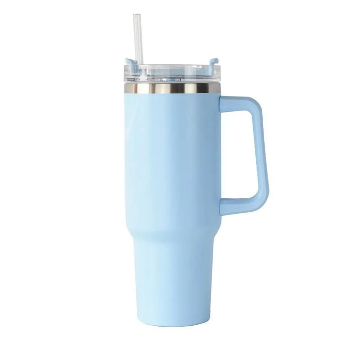 Women's Insulated Drinking Cup with Handle and Straw Kalsten