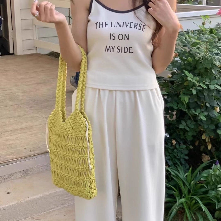Hand-knotted shopping and beach bag Kalsten