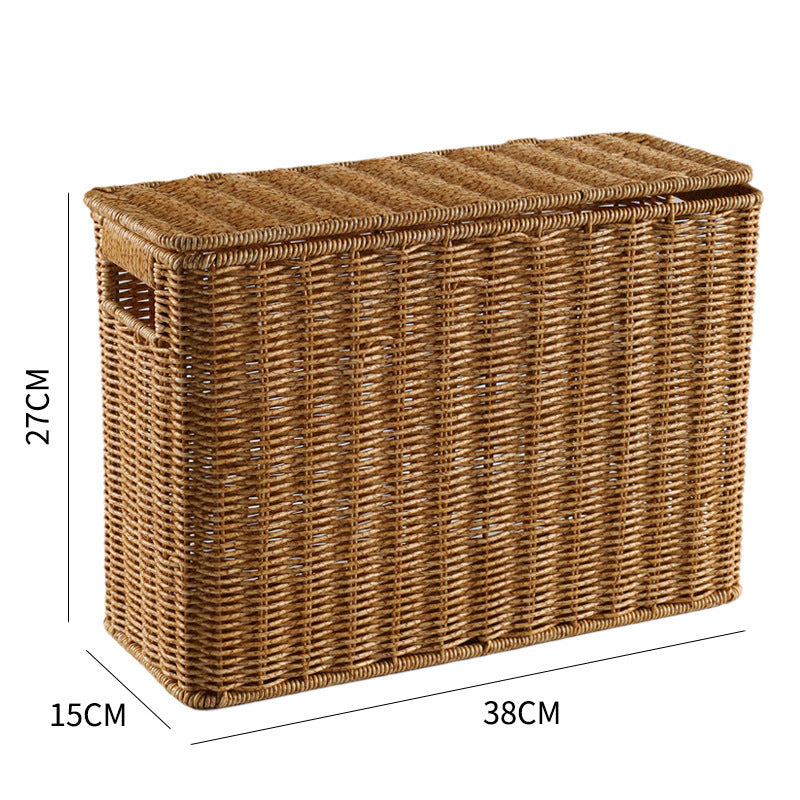 Women's Rectangular Storage Basket with Open Handles Kalsten