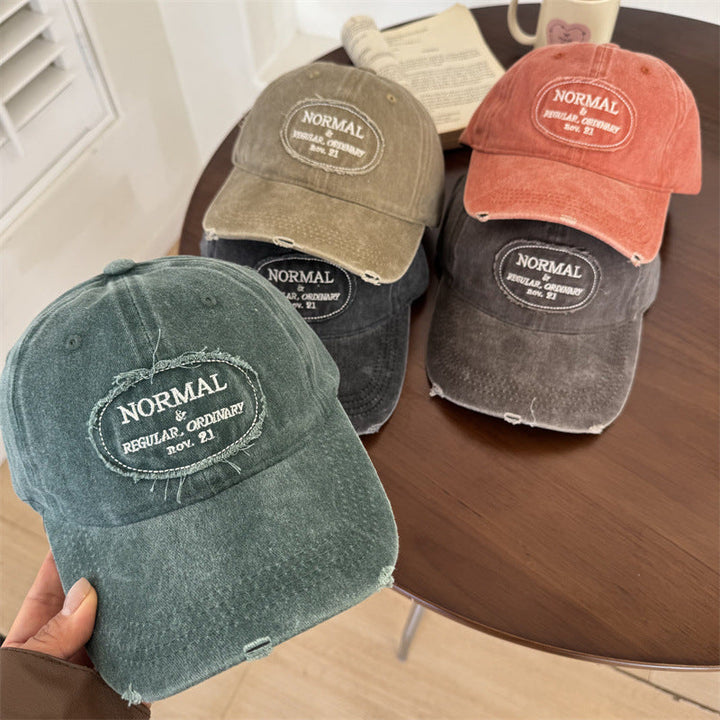 Men's Casual Distressed Cotton Baseball Cap Kalsten