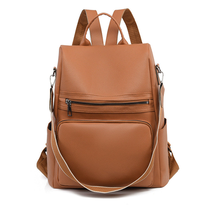 Structured Leather Travel Backpack Kalsten