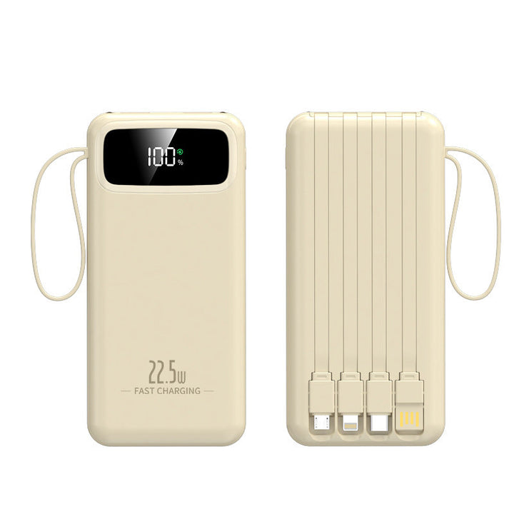 Portable power bank with fast charging function and integrated cables Kalsten
