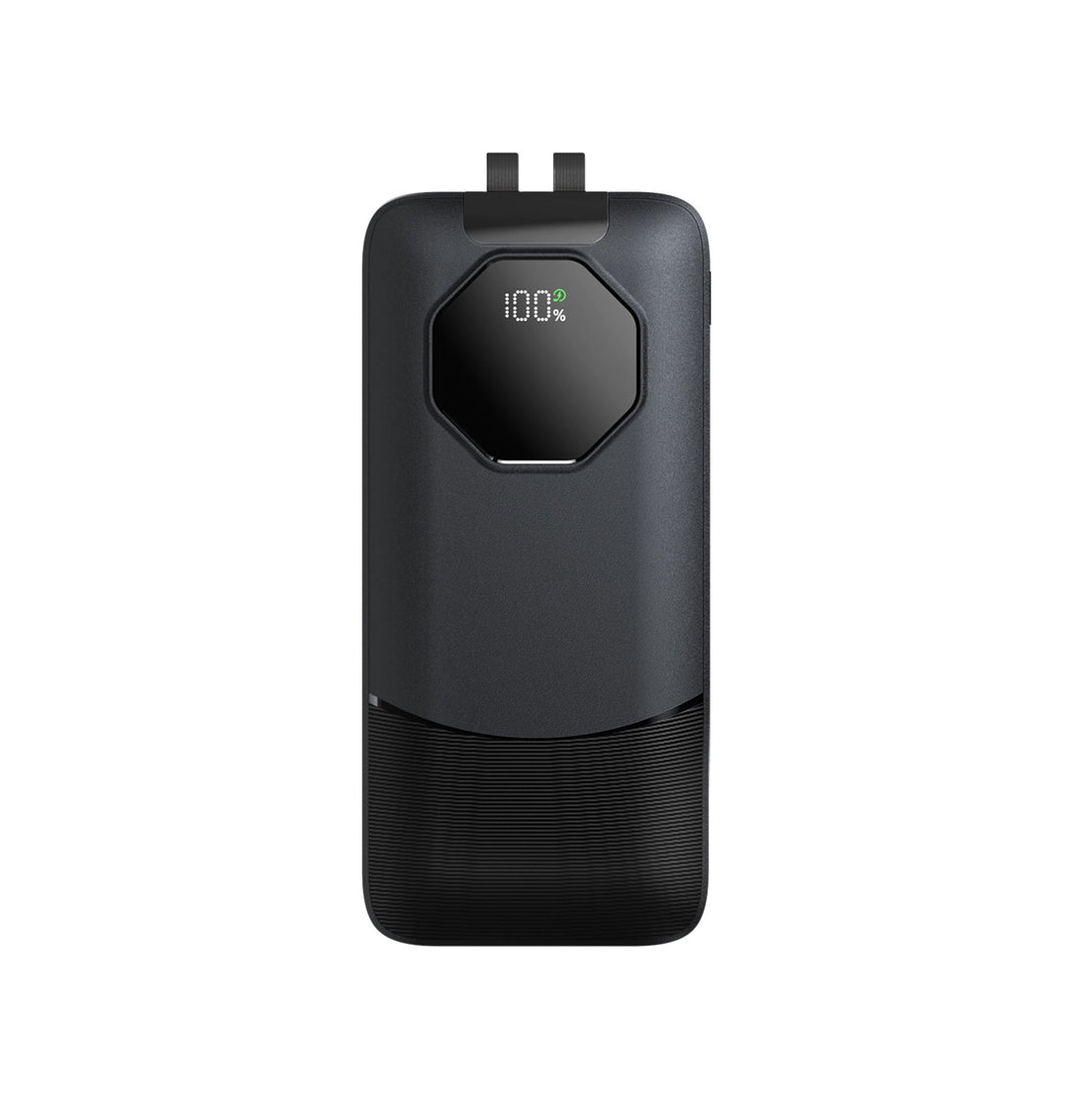 Portable power bank with water-repellent surface and digital charge status indicator Kalsten
