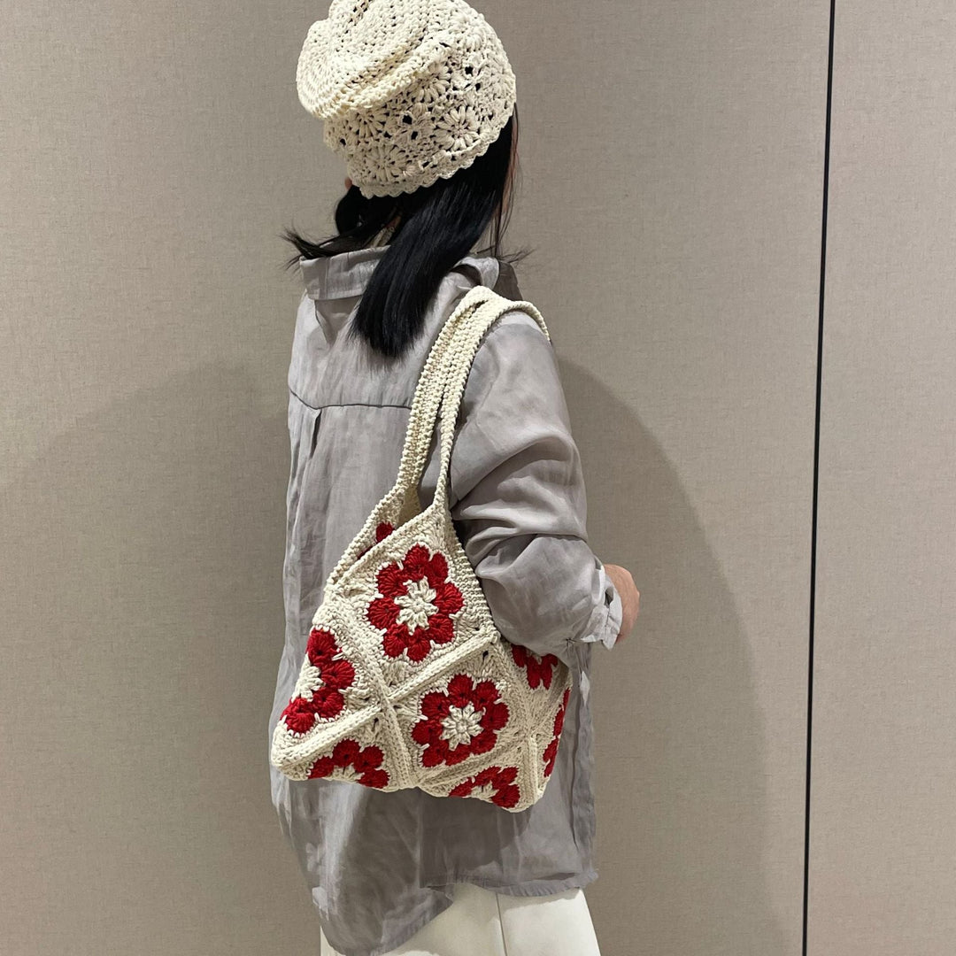 Hand-knotted flower bag Kalsten