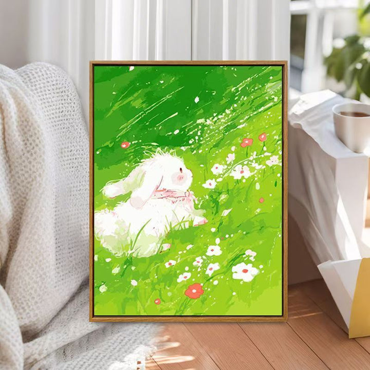 Whimsical Bunny Illustration Canvas Art Kalsten