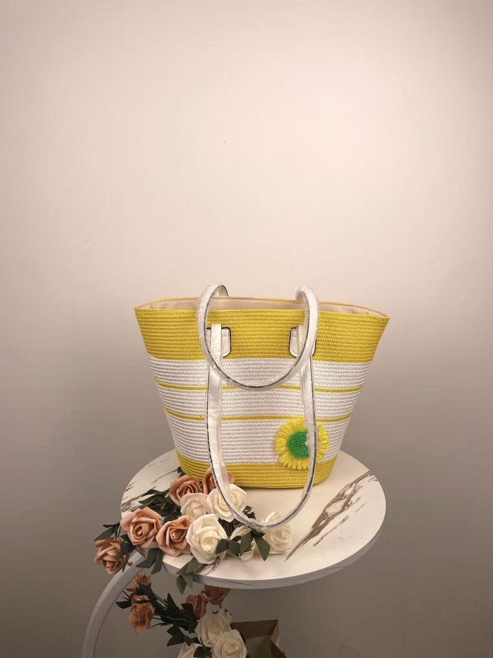 Elegant Beach Bag with Matching Sun Hat Kalsten