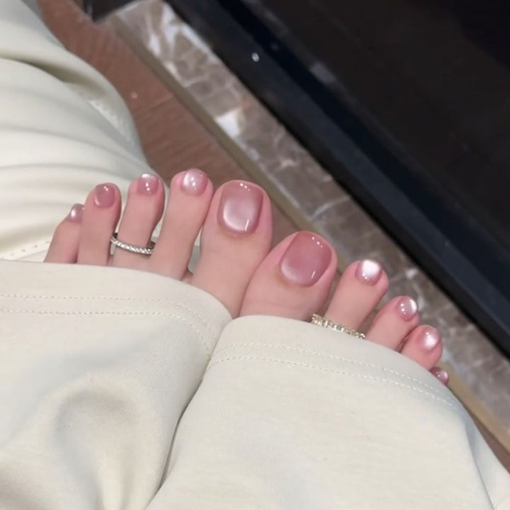 Heart-Embellished Press-On Toe Nails Kalsten