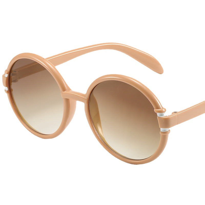 Women's round sunglasses in trendy leopard pattern with UV protection Kalsten