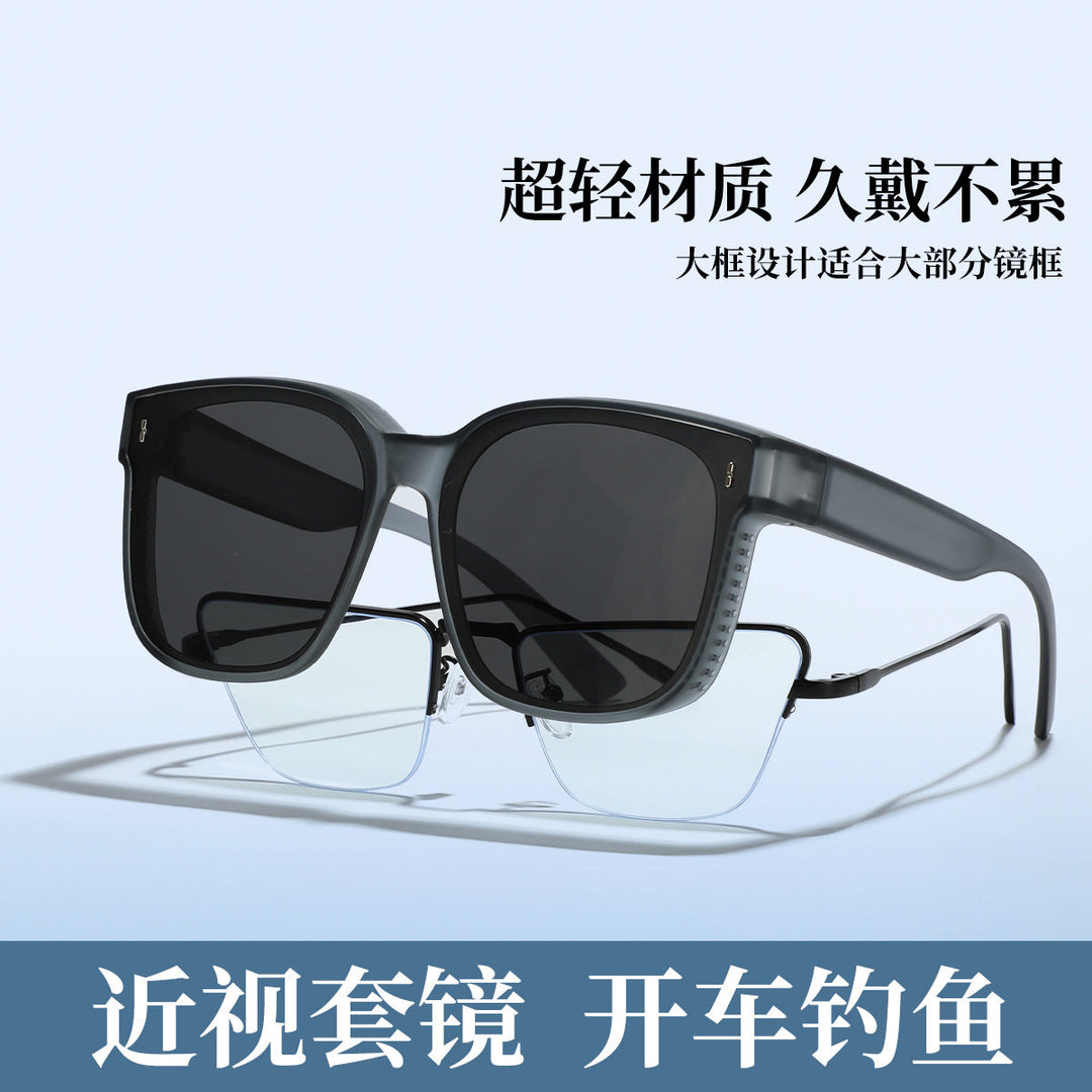 Women's square sunglasses with modern, glossy frame and UV protection Kalsten