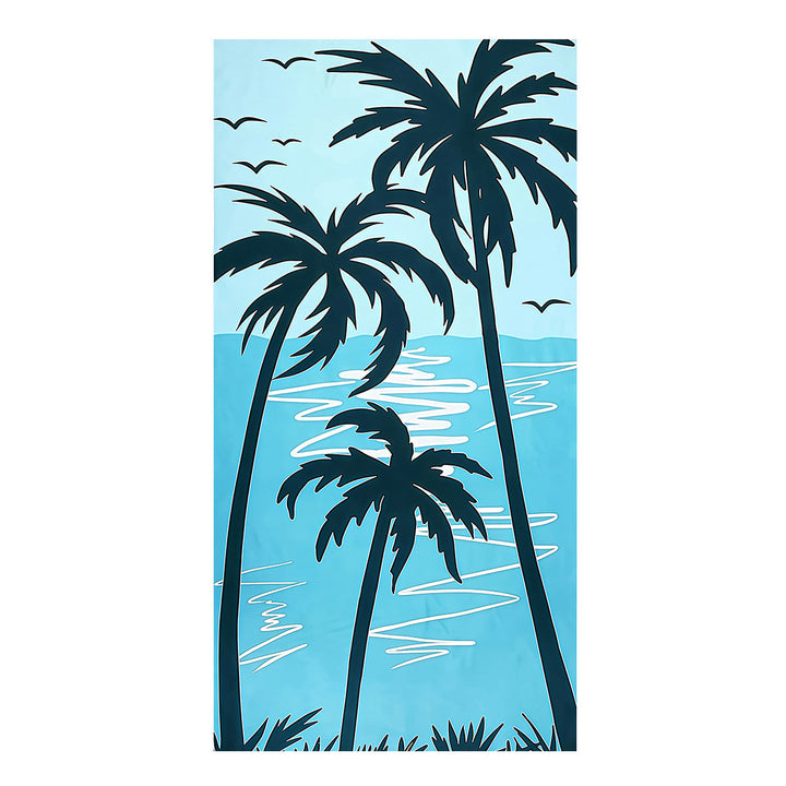 Oversized Microfiber Beach Towel With Retro Daisy Pattern And Quick-Dry Lightweight Weave