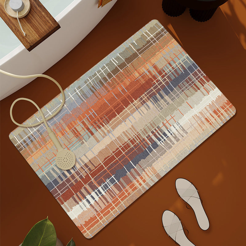 Geometric Patterned Bathroom Mat Kalsten