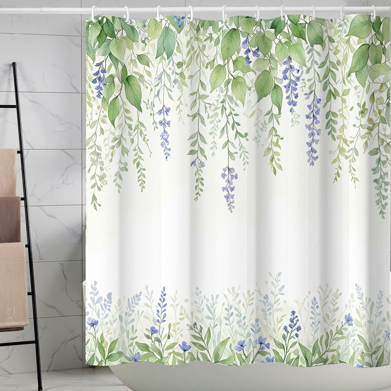Floral Patterned Bathroom Shower Curtain Kalsten