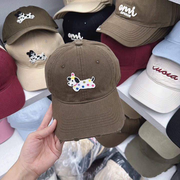 Women's Cute Embroidered Dog-Themed Baseball Cap Kalsten
