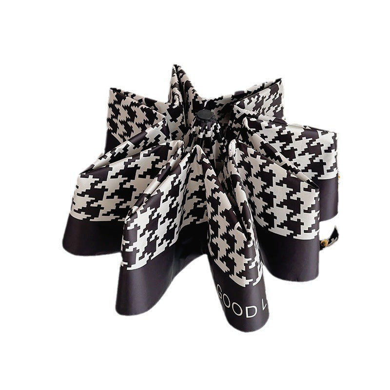 Women Folding Umbrella with Modern Wave Pattern Kalsten