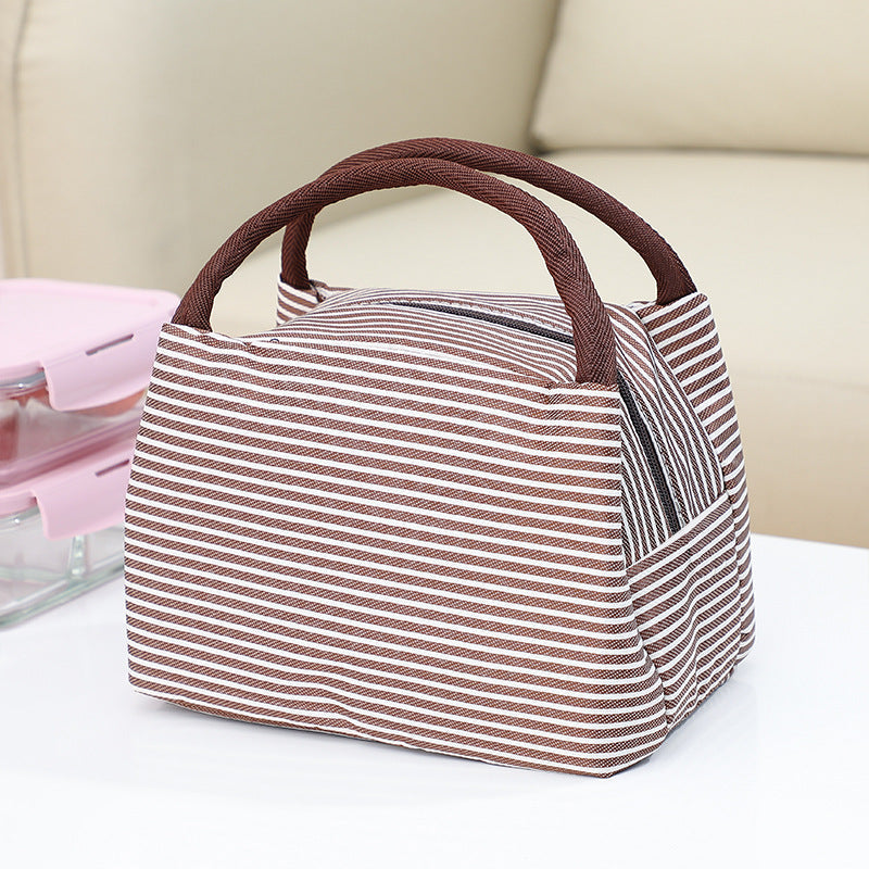 Insulated lunch bag with elegant striped pattern Kalsten