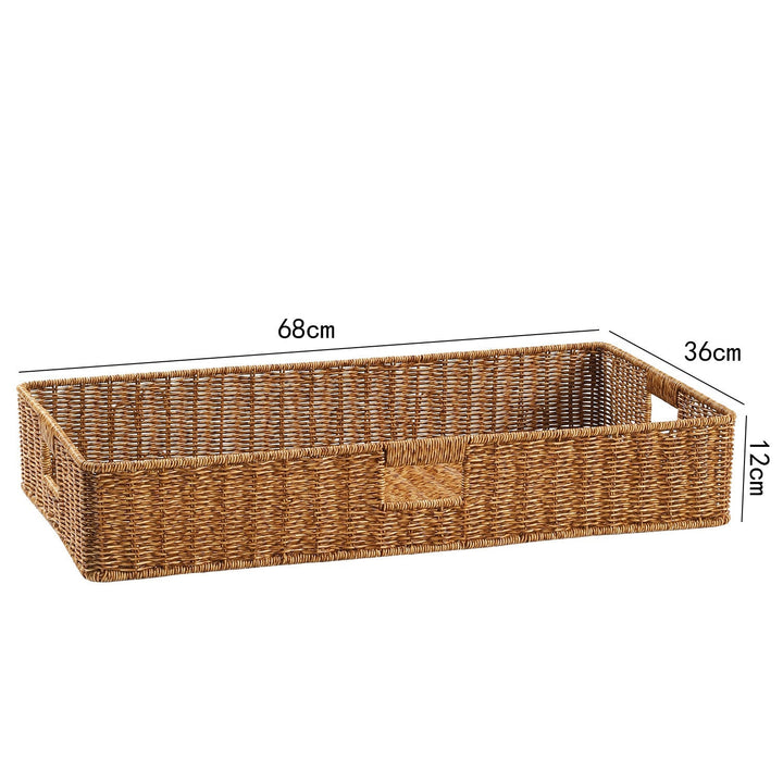 Handwoven Rectangular Storage Basket with Cut-Out Handles Kalsten