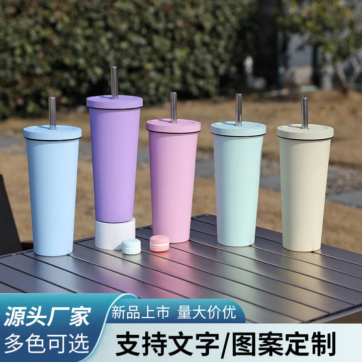 Unisex To-Go drinking mug with strong insulation and stainless steel straw Kalsten