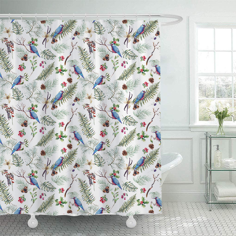 Artistic Nature-Themed Shower Curtain Kalsten