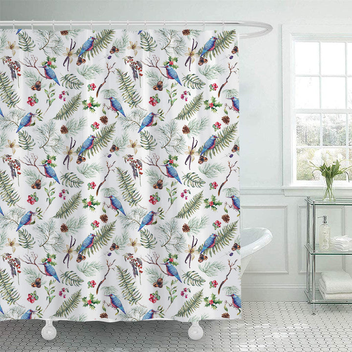 Artistic Nature-Themed Shower Curtain Kalsten