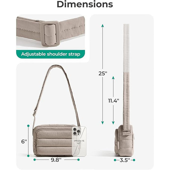 Fashionable crossbody bag with multiple compartments Kalsten
