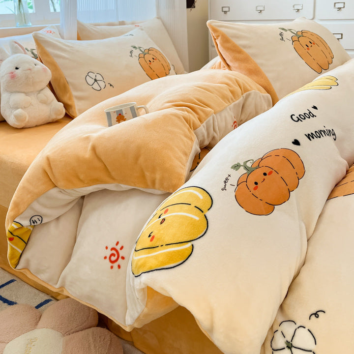 Plush Reversible Microfiber Comforter Set With Oversized Bolstered Body Pillow And Geometric Print