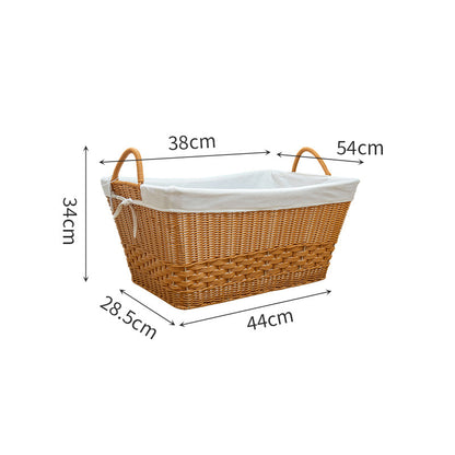 Braided storage basket with removable inner lining