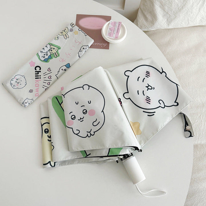 Women's Foldable Umbrella with Cute Cartoon Designs Kalsten