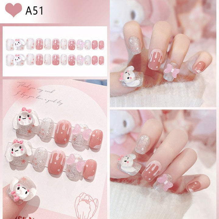 Decorative Floral Press-On Nail Tips Kalsten
